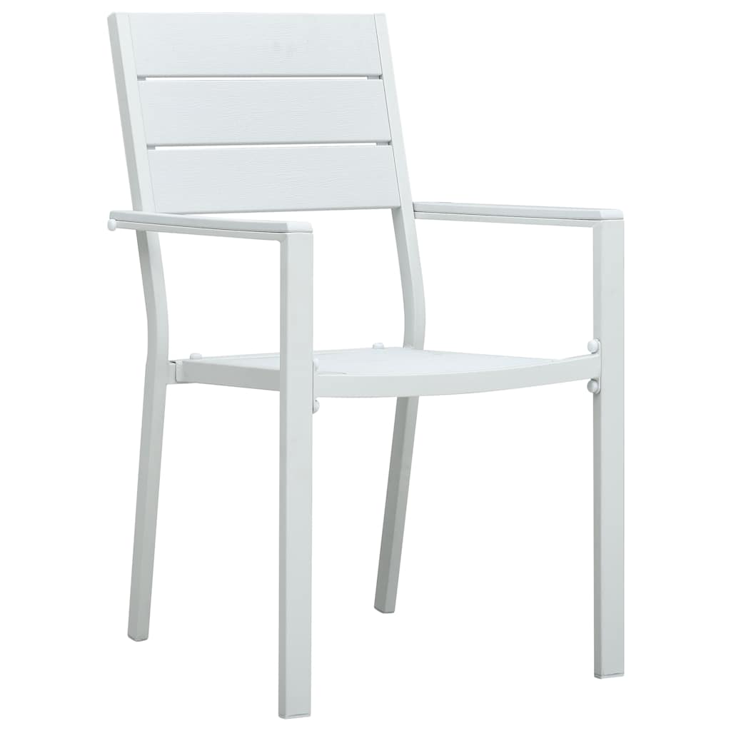 Maison Exclusive - Gartenstühle 4 Stk. Weiß Hdpe Holz-optik
