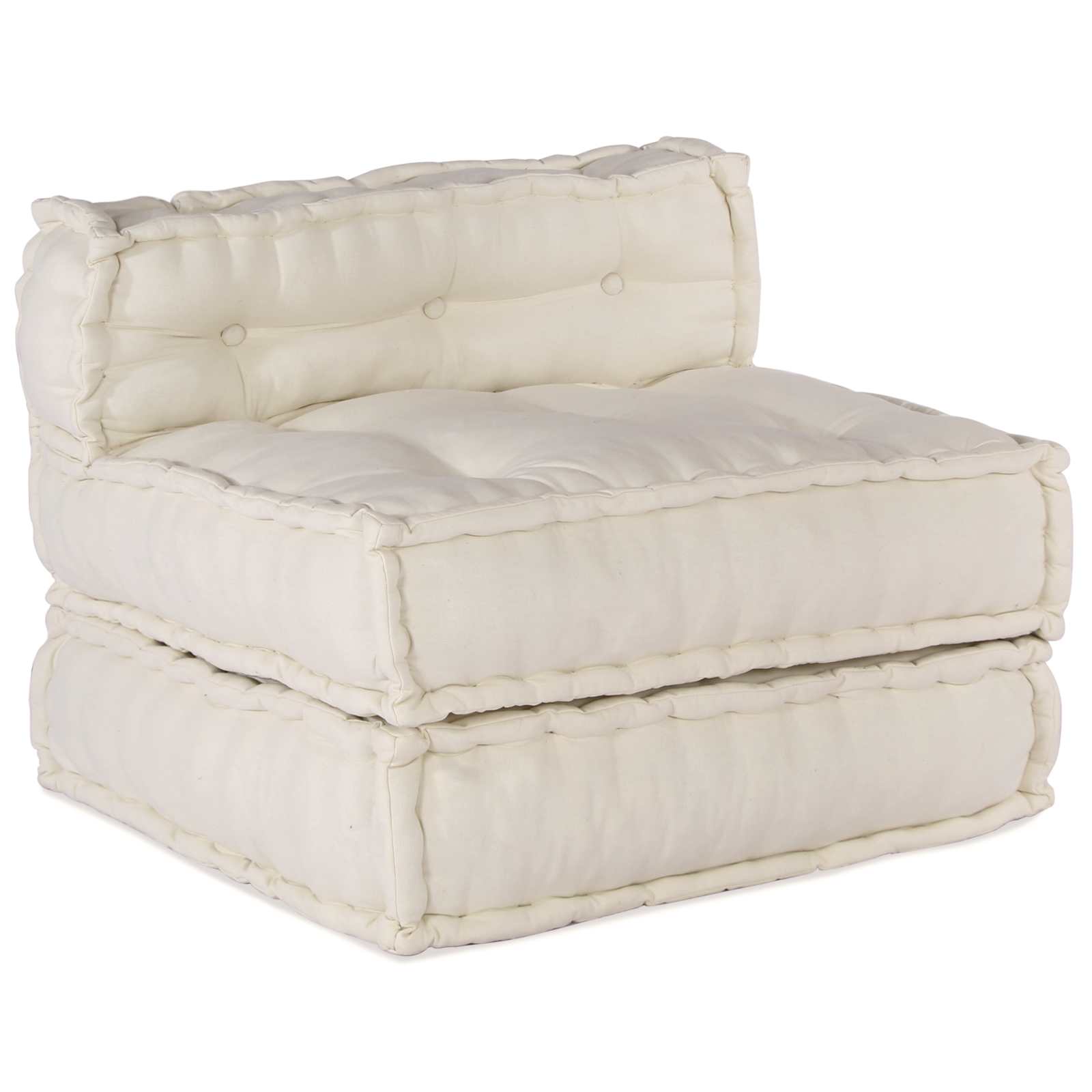 Maison Exclusive - Modulare Sofagarnitur Stoff Creme 210 X 140 X