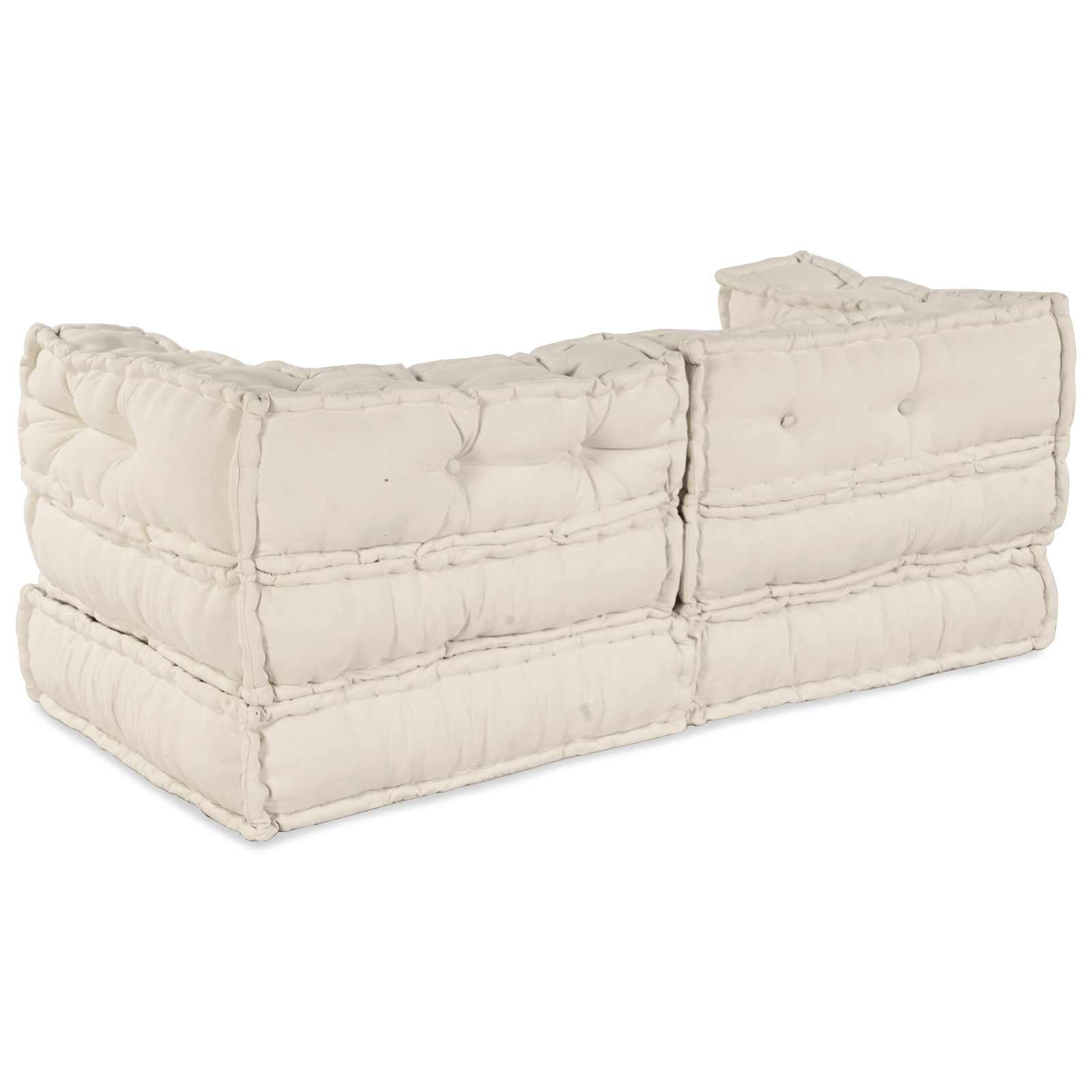 Maison Exclusive - Modulare Sofagarnitur 2 Stk. Stoff Creme 140 X