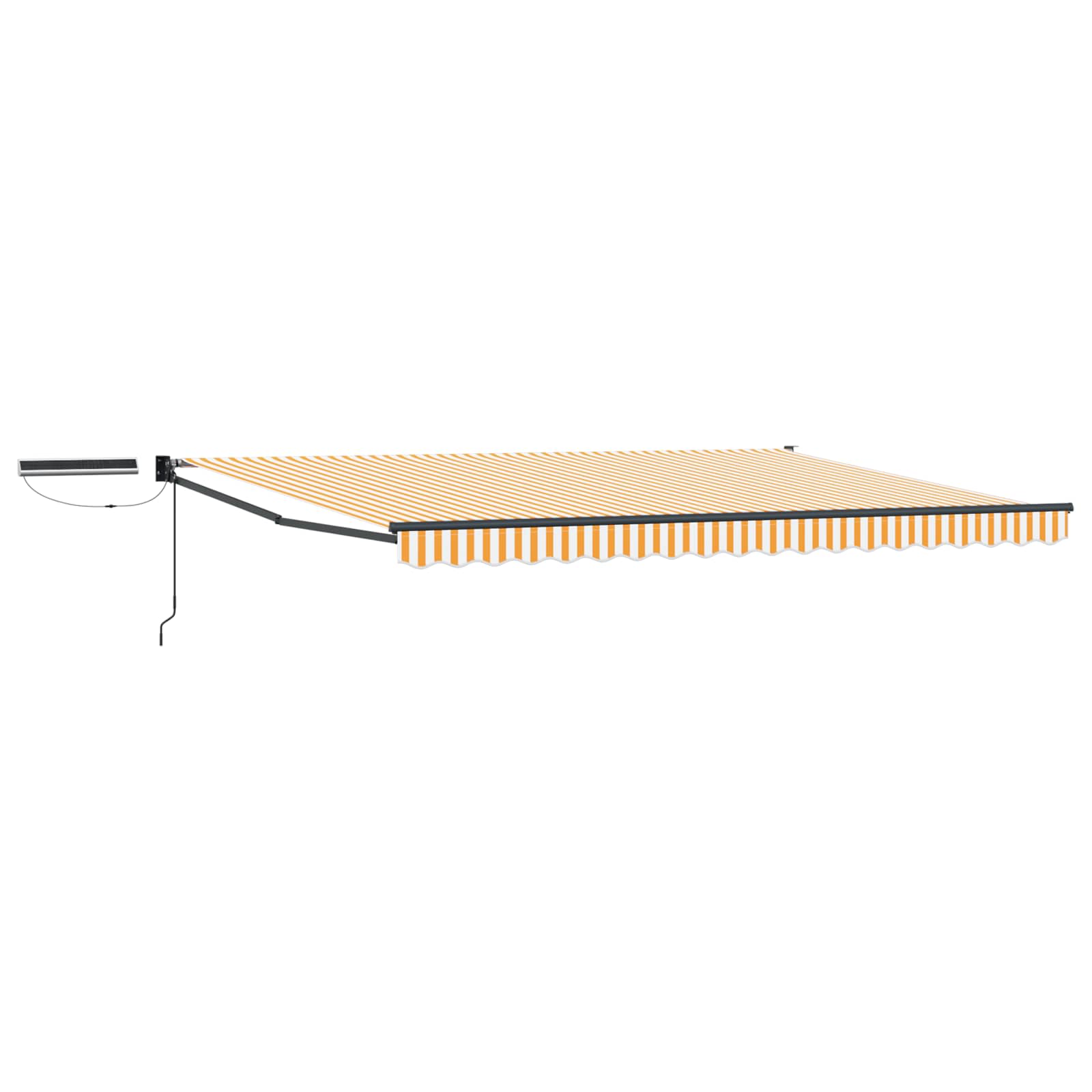 Maison Exclusive - Elektrische Ausziehbare Markise Orange, Weiß,