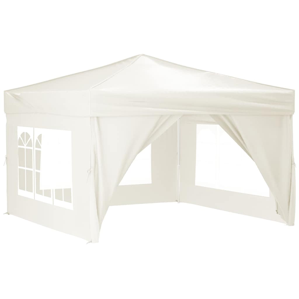 Maison Exclusive - Partyzelt Faltbar Mit Seitenwänden Creme 3x3 M