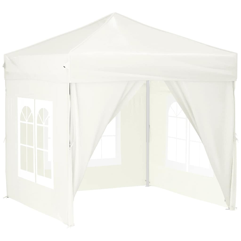 Maison Exclusive - Partyzelt Faltbar Mit Seitenwänden Creme 2x2 M