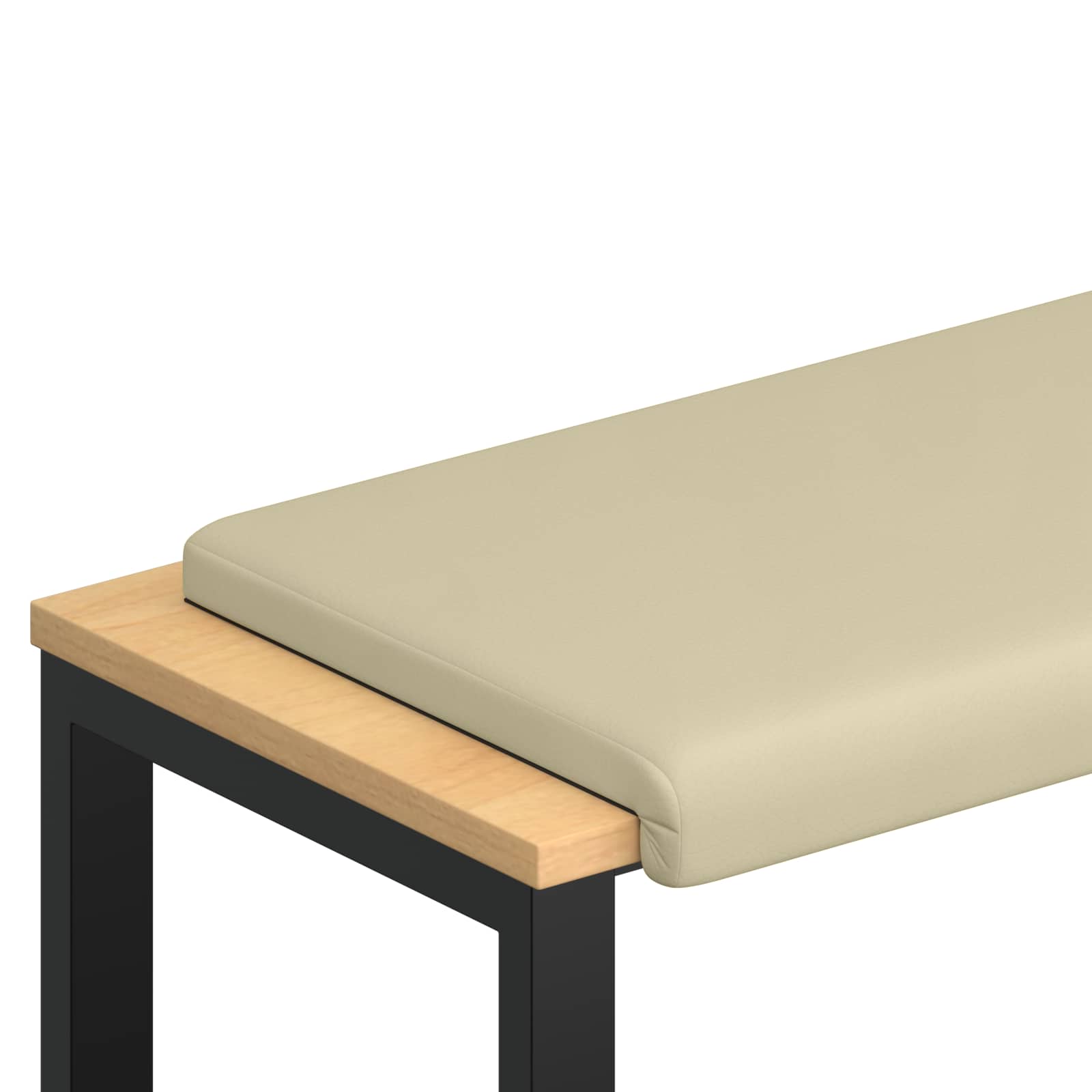 Maison Exclusive - Bankkissen Kunstleder Creme Tiefe 35 Cm