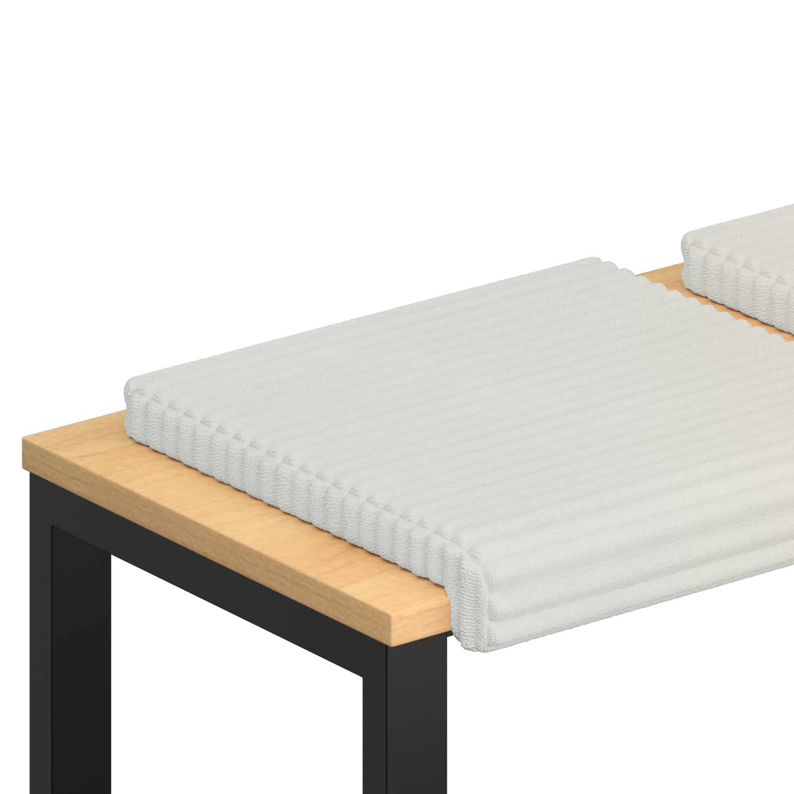 Maison Exclusive - Bankkissen 2 Stk. Plüschcord Creme Tiefe 35 Cm