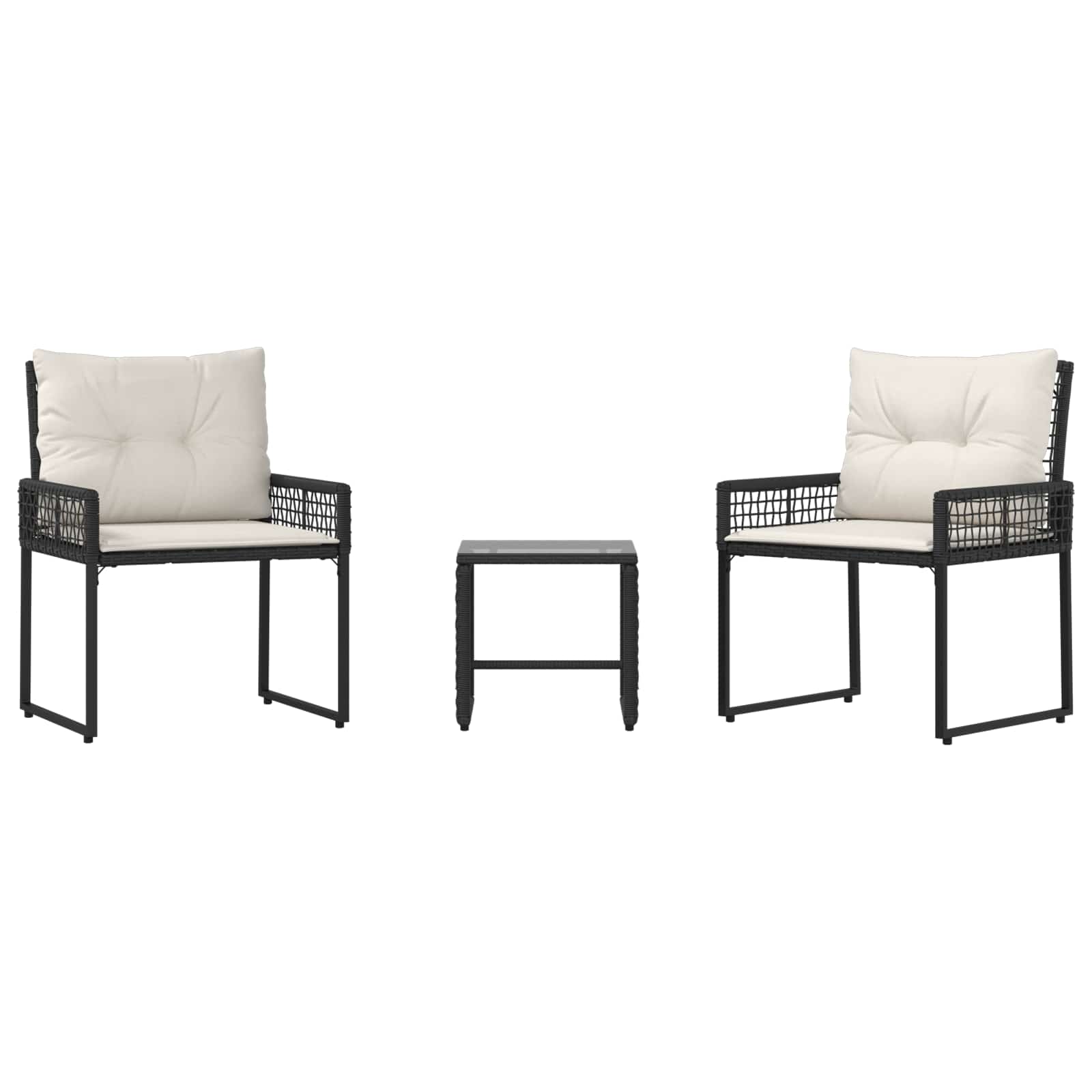 Maison Exclusive - Gartenmöbel-set 3 Stk. Schwarz Und Weiß