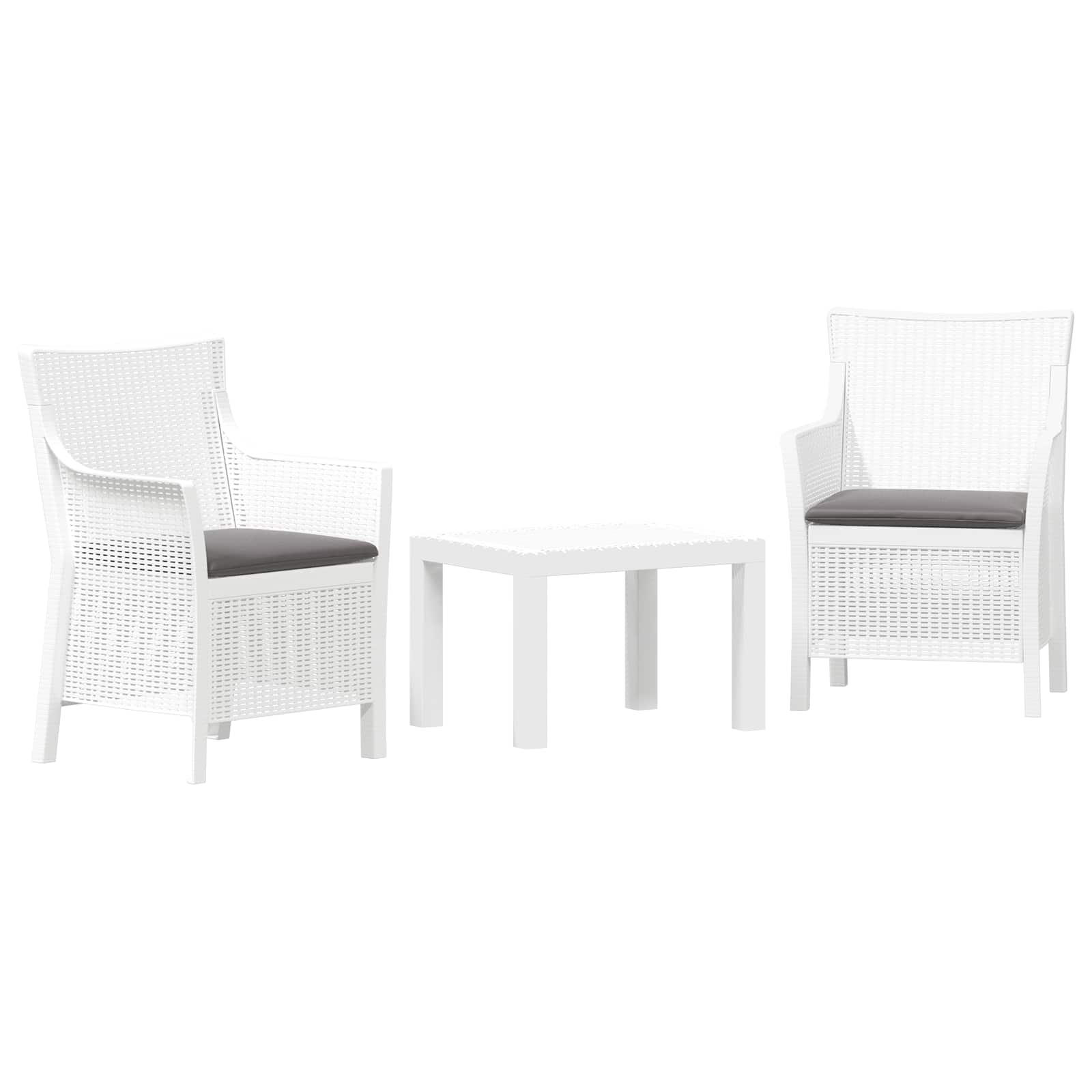 Maison Exclusive - Lounge-set 3 Stk. Weiß Pp