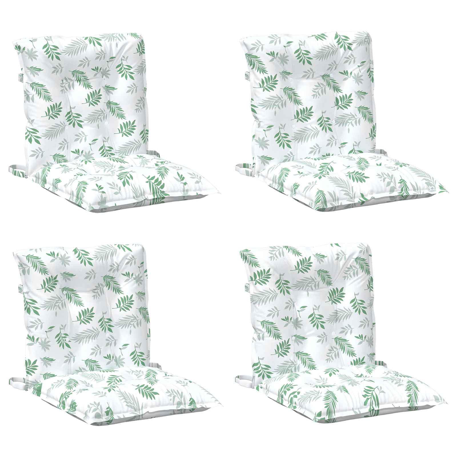Maison Exclusive - Outdoor-kissen 4 Stk. Feines Blattmuster 100 X