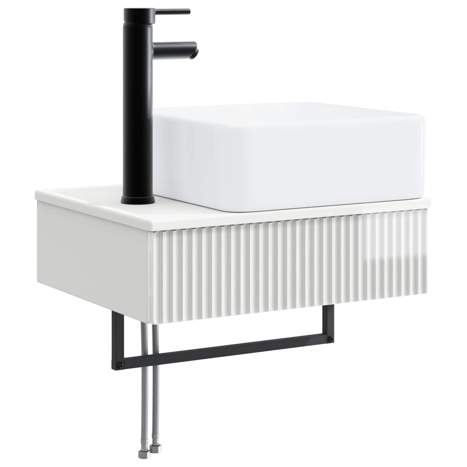 Maison Exclusive - Wandmontiertes Waschbecken Hochglanz Weiß 53 X
