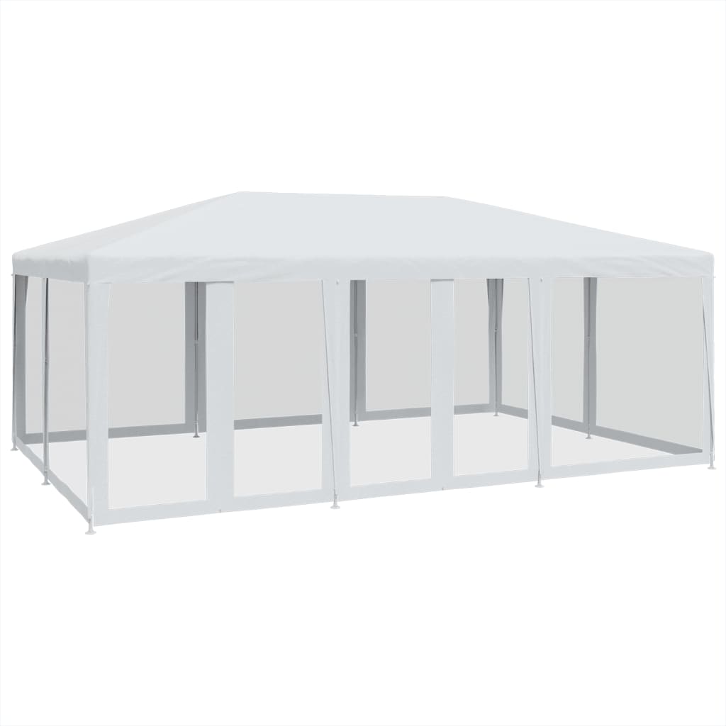 Maison Exclusive - Partyzelt Mit 10 Mesh-seitenteilen Weiß 6x4 M