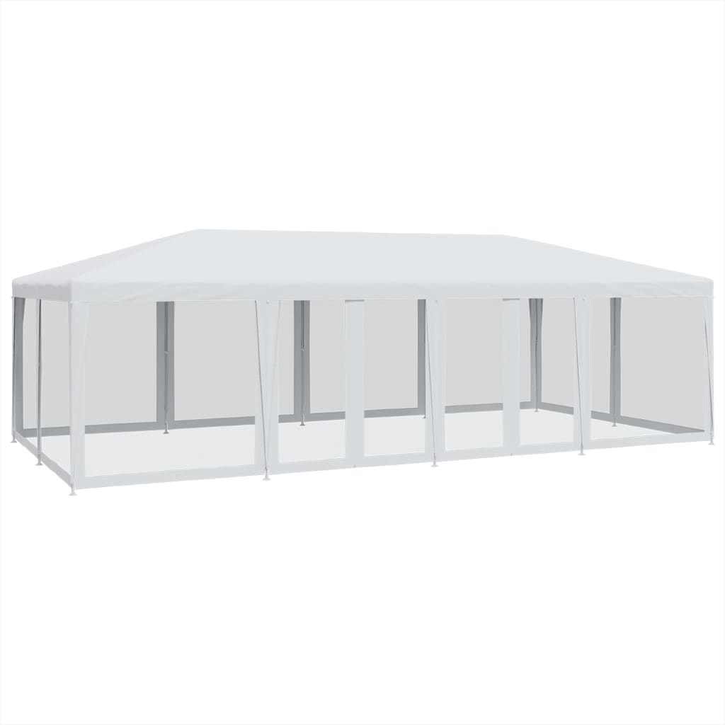 Maison Exclusive - Partyzelt Mit 12 Mesh-seitenteilen Weiß 8x4 M