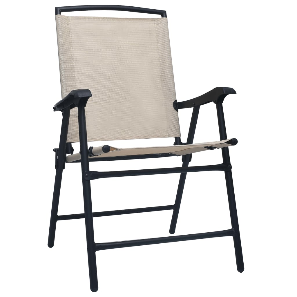 Maison Exclusive - Klappstühle, 2 Stück, Textilene Creme