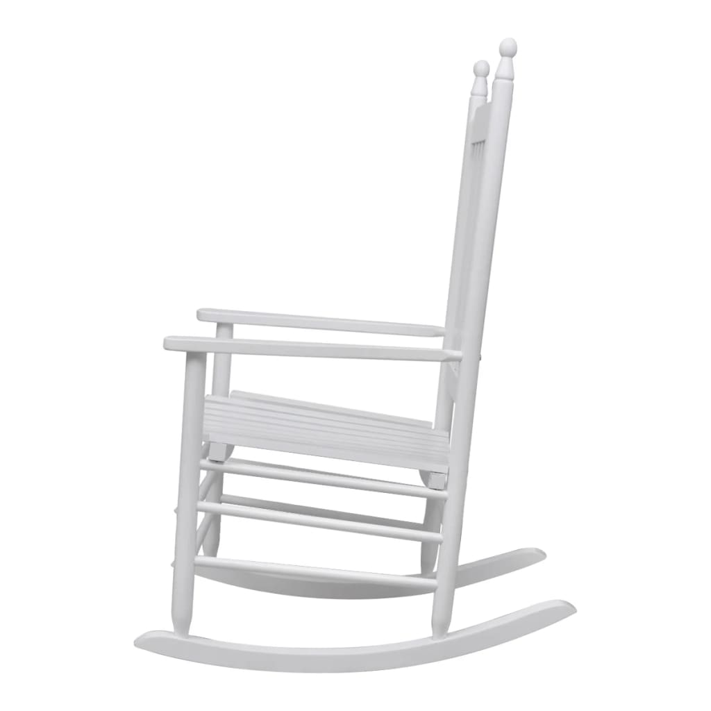 Maison Exclusive - Schaukelstuhl Mit Gebogener Sitzfläche Weiß Ho