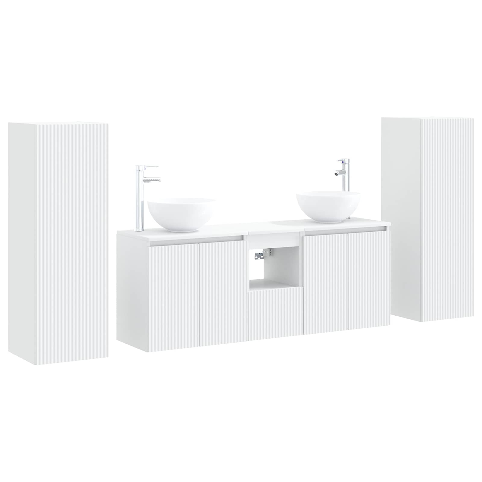 Maison Exclusive - Badezimmermöbel-set 5 Stk. Weiß 33 X 34,5 X 10
