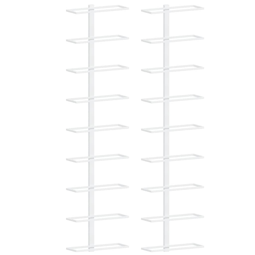 Maison Exclusive - Wand-weinregal Für 9 Flaschen 2 Stk. Weiß Eise