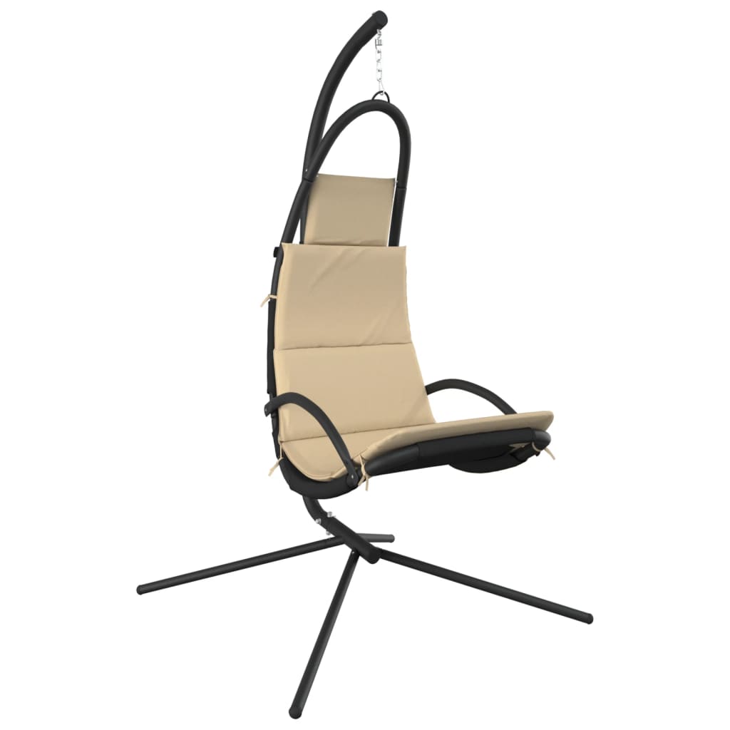 Maison Exclusive - Garten-hängestuhl Mit Kissen Creme Oxford-gewe