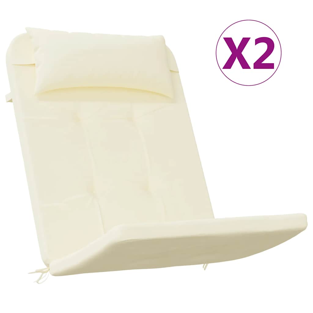 Maison Exclusive - Adirondack-auflagen 2 Stk. Creme Oxford-gewebe
