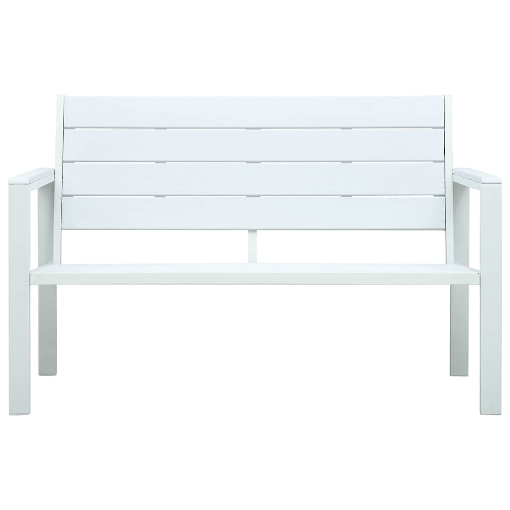 Maison Exclusive - Gartenbank 120 Cm Hdpe Weiß Holz-optik