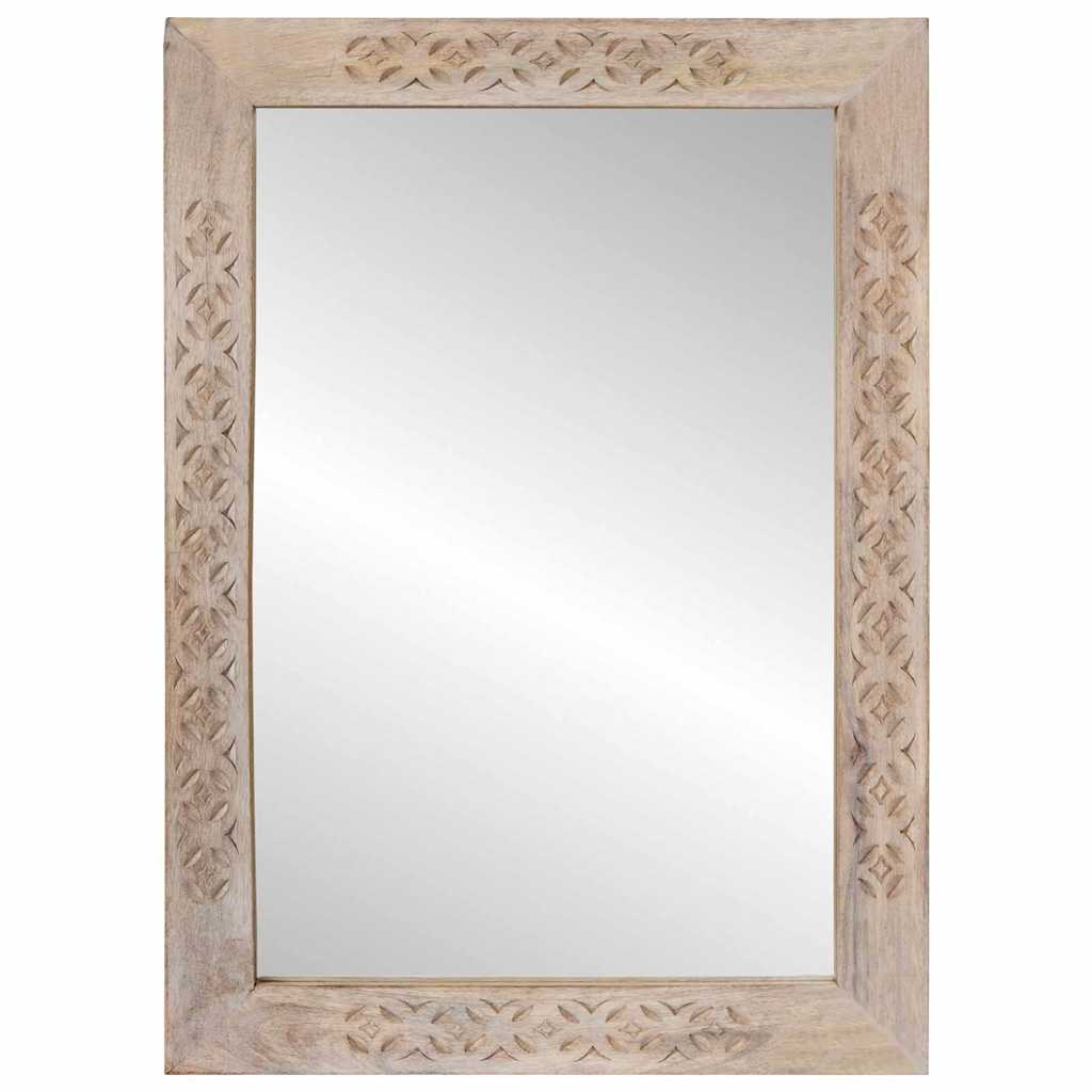 Maison Exclusive - Wandspiegel Bleached White 70 X 50 Cm Ingenieu