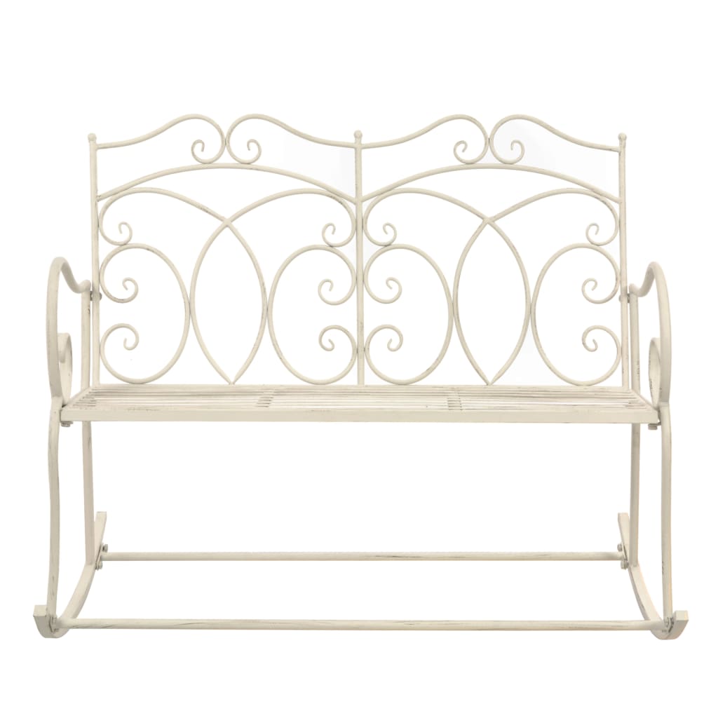 Maison Exclusive - Gartenbank 104 Cm Eisen Antik Weiß