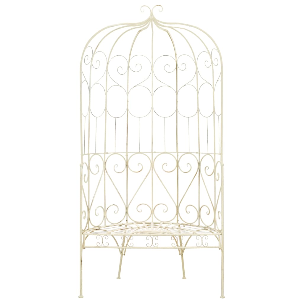 Maison Exclusive - Gartenbank 95 Cm Eisen Antik Weiß