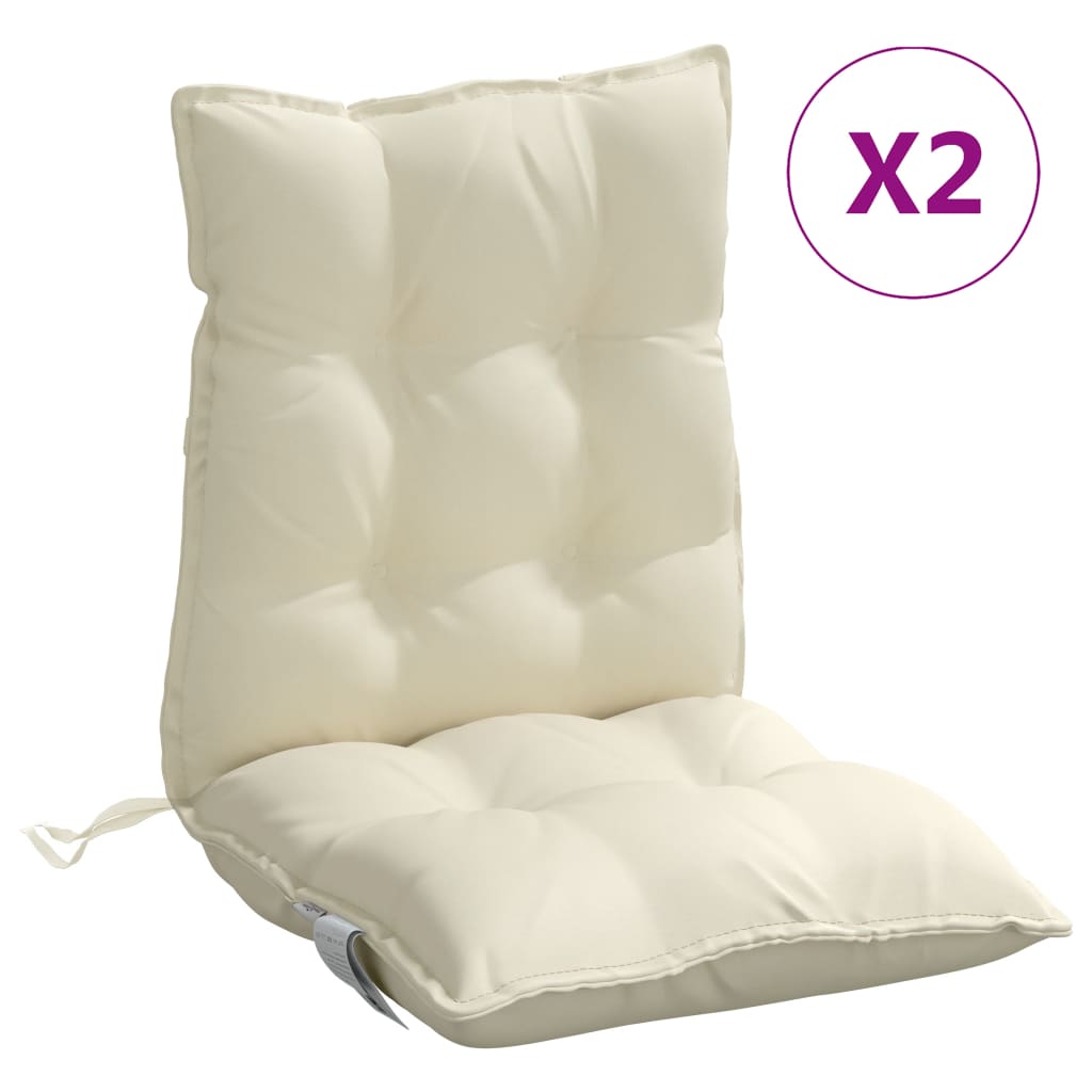Maison Exclusive - Niedriglehner-auflagen 2 Stk. Creme Oxford-gew