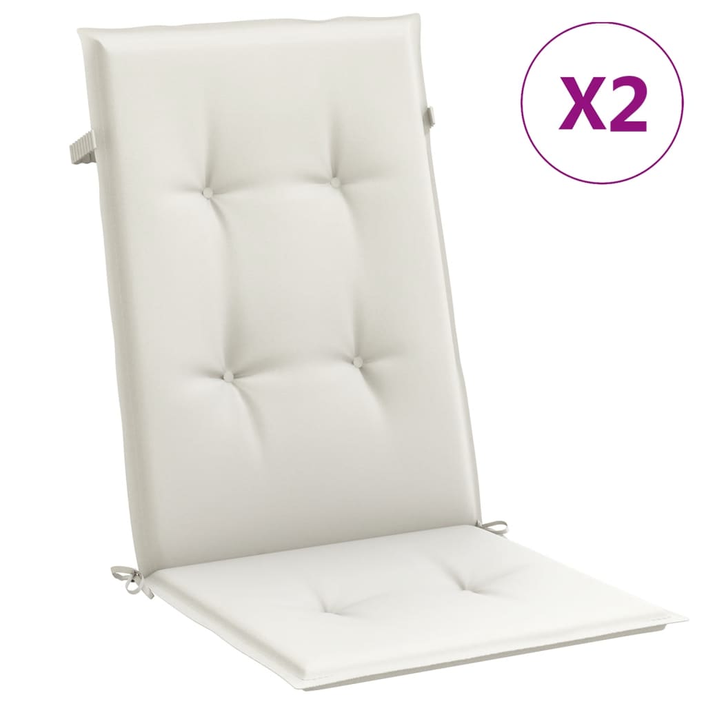 Maison Exclusive - Hochlehner-auflagen 2 Stk. Melange Creme 120x5