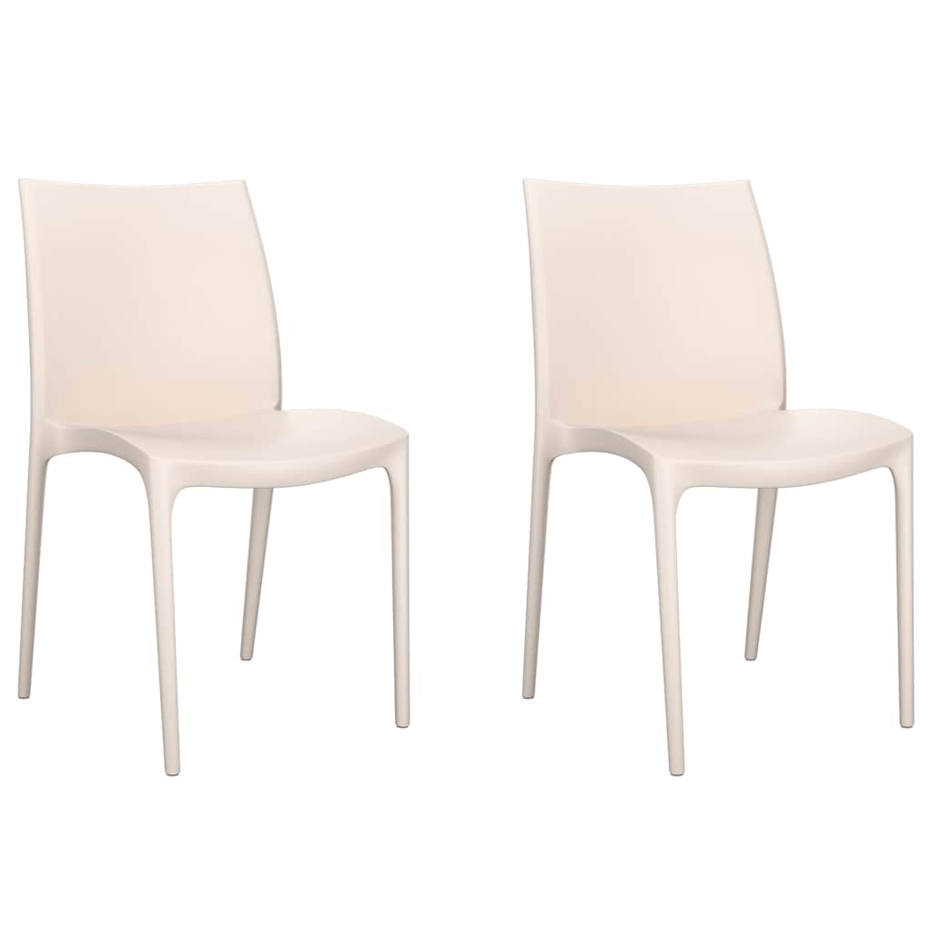 Maison Exclusive - Gartenstühle 2 Stk. Creme 50x46x80 Cm Polyprop