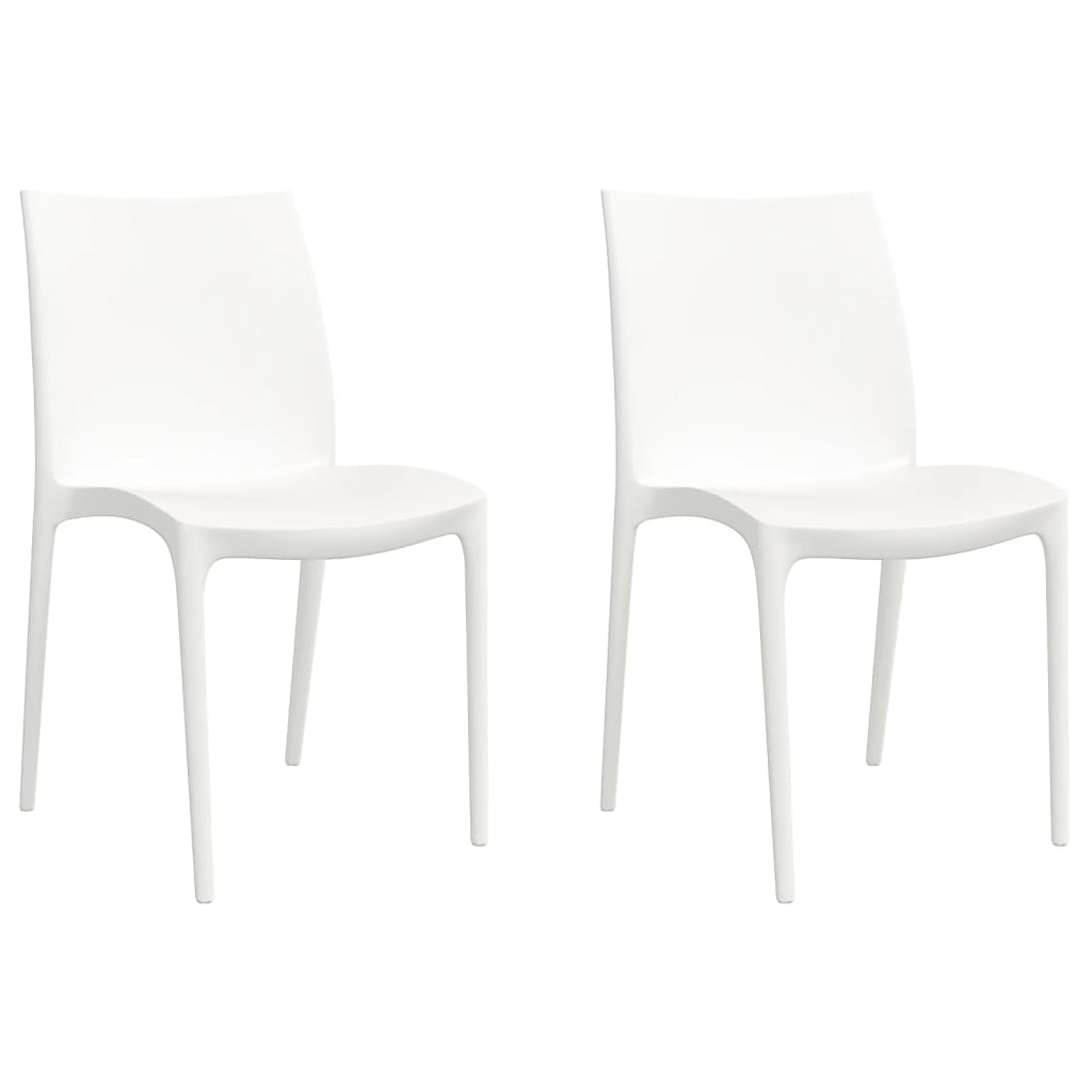 Maison Exclusive - Gartenstühle 2 Stk. Weiß 50x46x80 Cm Polypropy