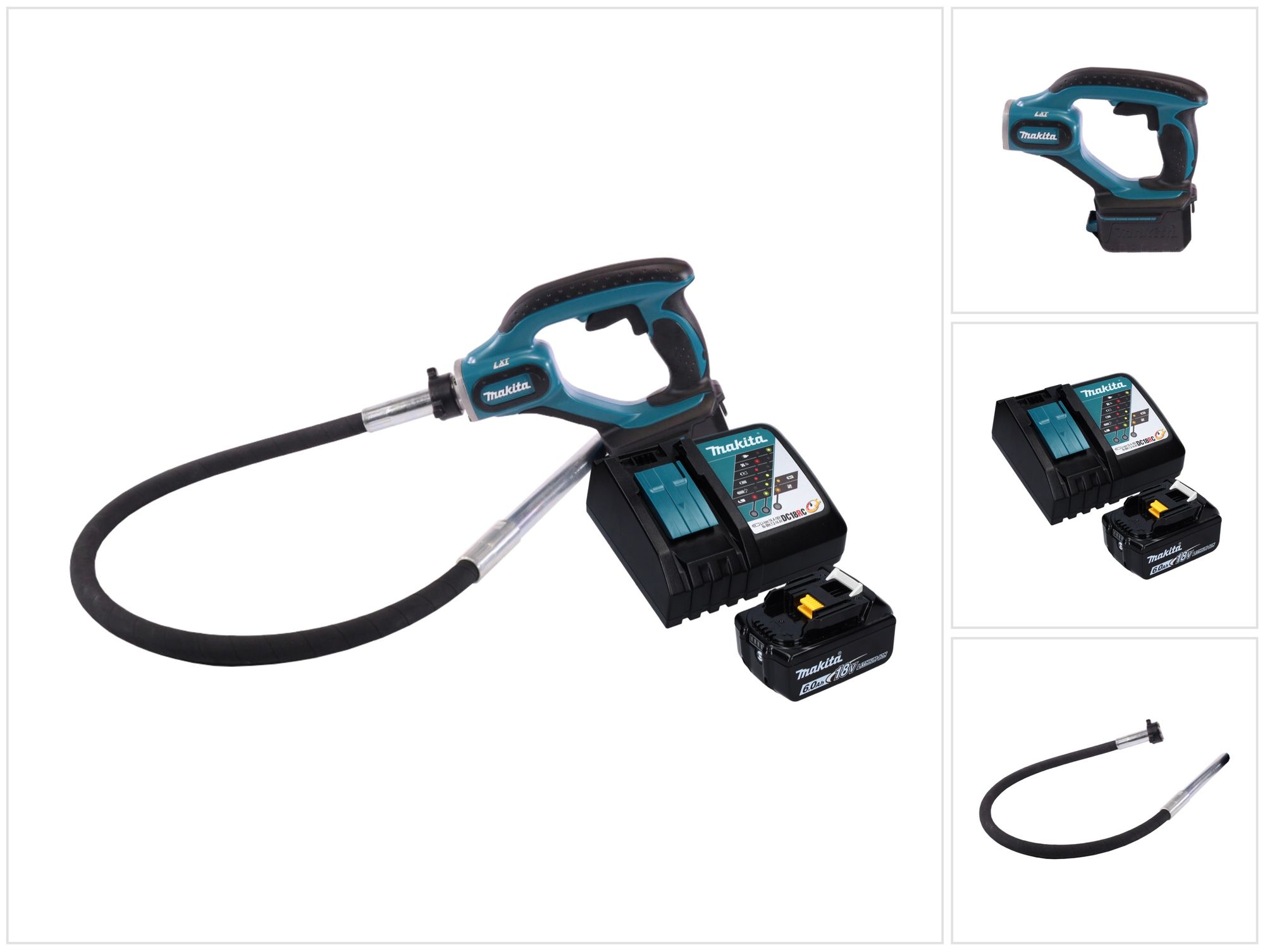Makita Dvr 450 Rg1 Akku Betonverdichter 18 V 1,2 M + 1x Akku 6,0 Ah + Ladegerät