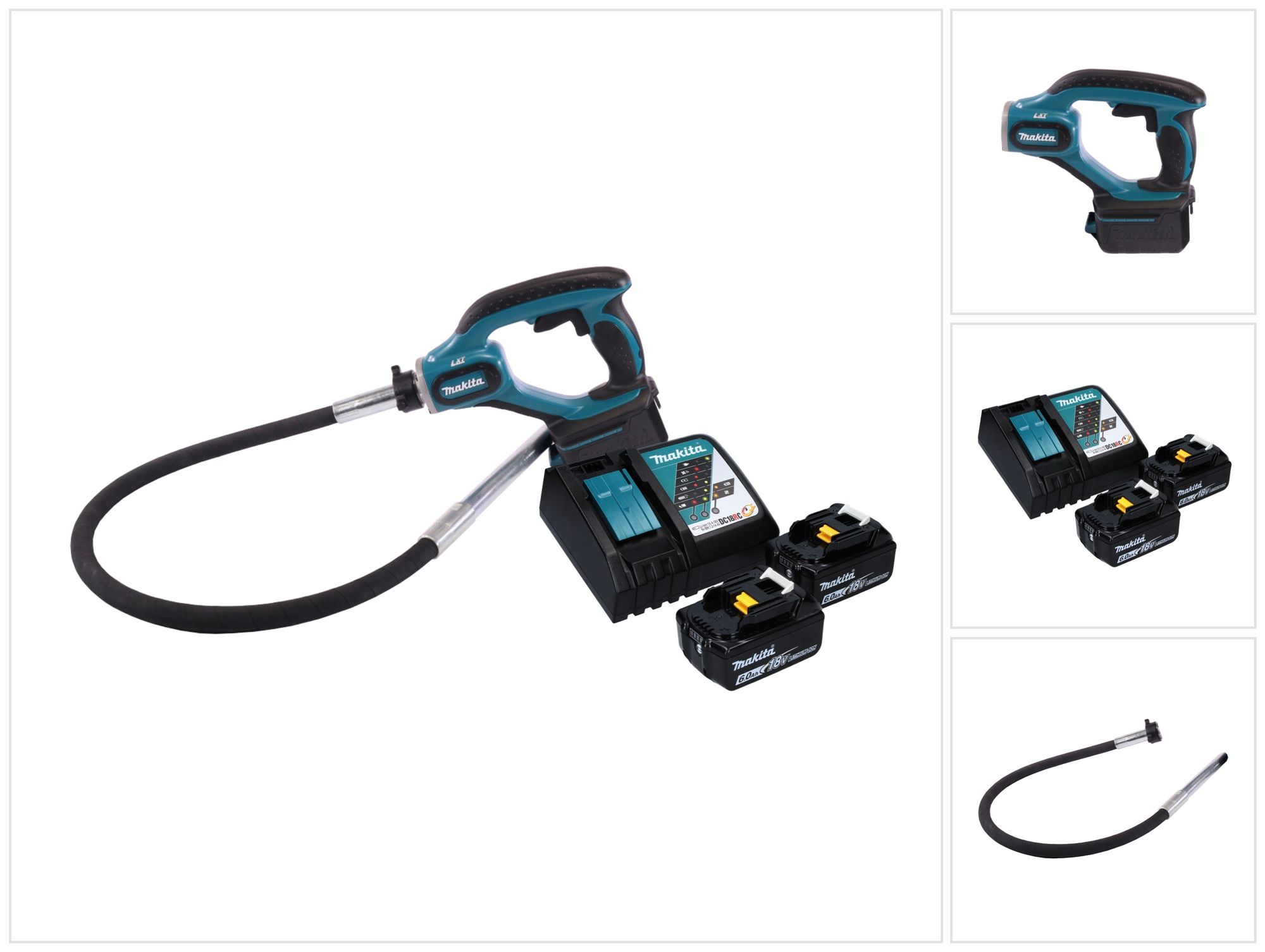 Makita Dvr 450 Rg Akku Betonverdichter 18 V 1,2 M + 2x Akku 6,0 Ah + Ladegerät