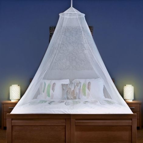 Konisches Bett Moskitonetz 1200x250cm, Vollständiger Mückenschutz, Langlebiges Polyester, 256 Maschen