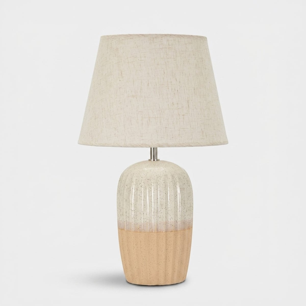 Keramik-tischlampe Japandi Peach Levels Glow