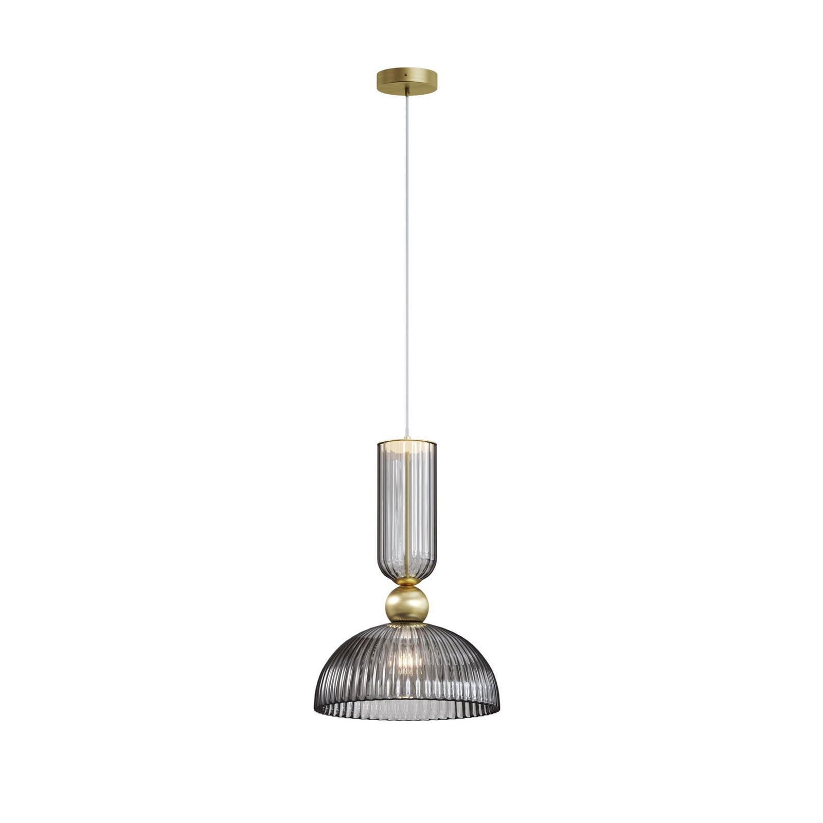[neuwertig] B-ware Maytoni Hängelampe Hängeleuchte Antic Led Pendelleuchte Dimmbar Rauchgrau Gold