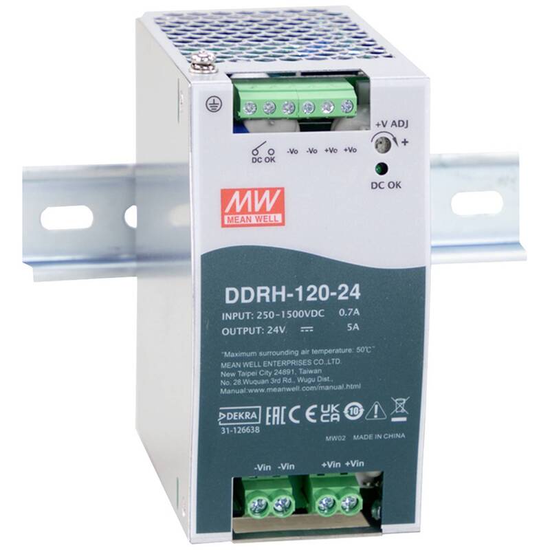 [gebraucht] B-ware Mean Well Dc/dc Wandler Ddrh-120-12 100.8w Hutschienenwandler 250-1500v 12v 1