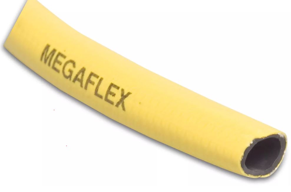 Megaflex Pvc-wasserschlauch 1 Zoll (innen-ø 25 Mm) X 50 M Länge, Max. 7 Bar, Gelb