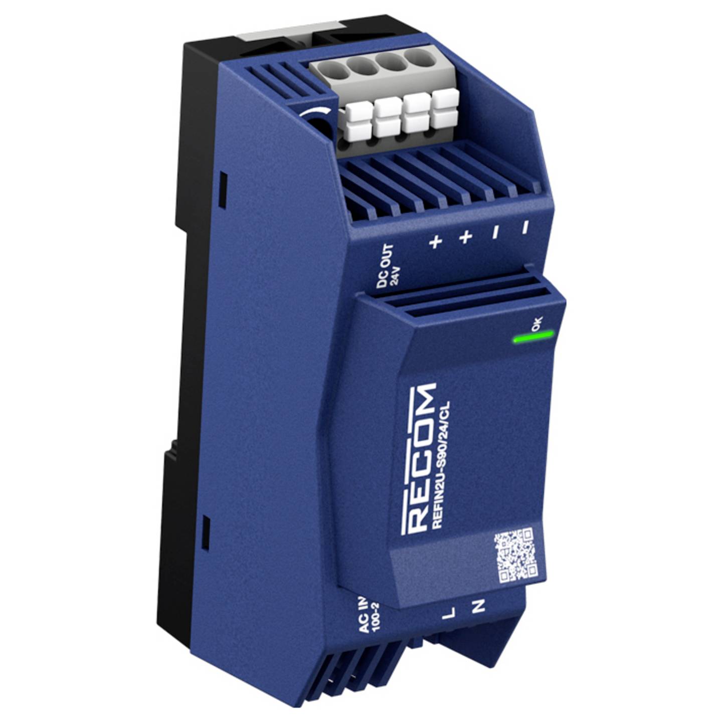 [gebraucht] B-ware Recom Ac/dc-industrienetzteil Refin2u-s90/24/cl 24v 90w Hutschiene Trafo 1
