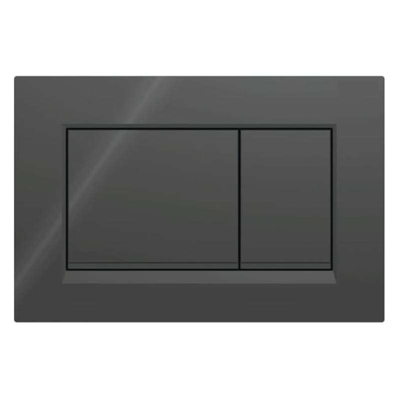 Für Geberit Sigma20 (ehemals Sigma30) Zweimengenspülung, Quadratische Betätigungsplatte: Glänzend Schwarz (115.883.dw.1)