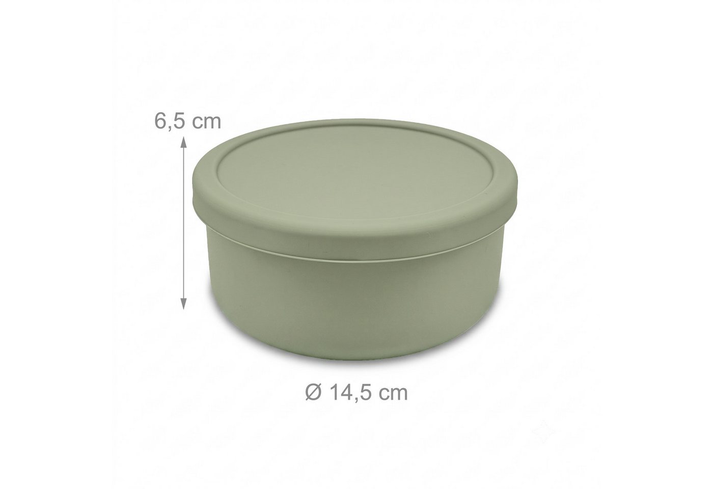 Relaxdays Pizzaballenbox, 4er Set, Silikon, Bis 350 G Teig, Gefrierfest, Hxd: 6,5 X 14,5 Cm, Teigbox Mit Deckel, Salbei