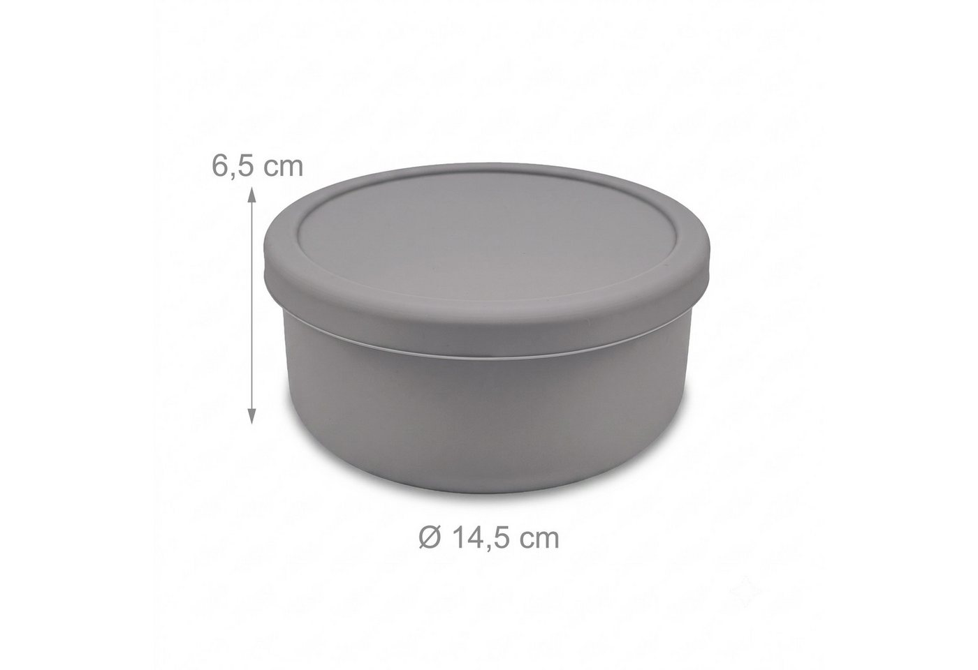 Relaxdays Pizzaballenbox, 4er Set, Silikon, Bis 350 G Teig, Gefrierfest, Hd: 6,5x14,5 Cm, Teigbox Mit Deckel, Dunkelgrau