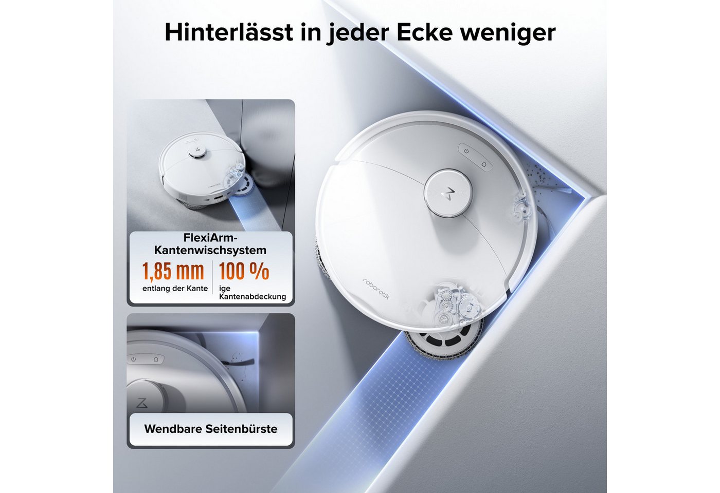 Roborock Qrevo 2 Pro Set Saugroboter Mit Wischfunktion - 25.000 Pa Hyperforce Saugkraft, Anti-verheddern Doppelbürste, Automatisches Wischtuch-anheben Bei Teppichen, Selbstreinigende Multifunktionssta Bild 4