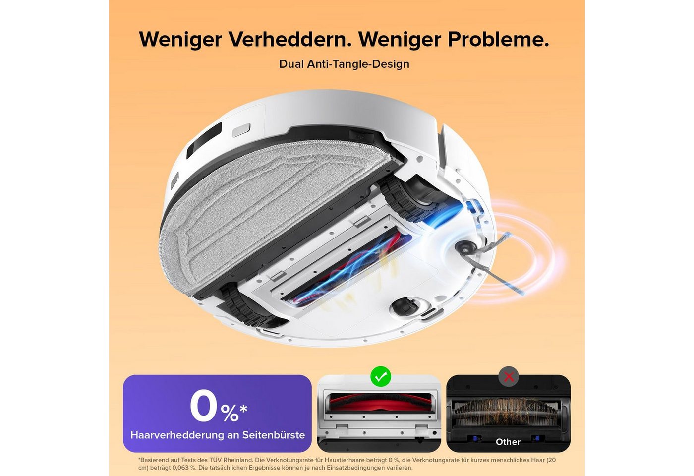 Roborock Q10 S5 Set Saugroboter Mit Wischfunktion, 10.000 Pa Hyperforce Saugkraft, Dual Anti-tangle System, Auto Lifting Mopping, Ideal Für Tierhaare, Teppiche, Hartböden Set Weiß Bild 3