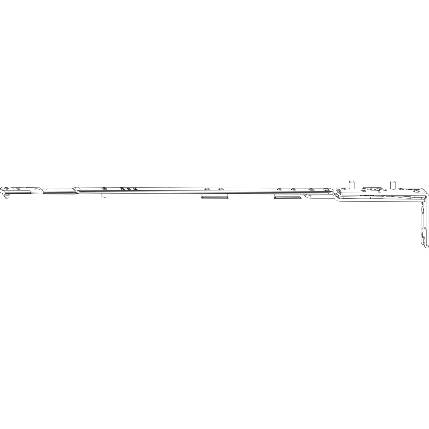 Roto Nx Axerarm C Gr. 350 Holz Falztiefe 30mm - Fensterbeschalg, Fensterarm Für Dreh-/drehkippfenster Rechts, Stahl Verzinkt Silberfärbig