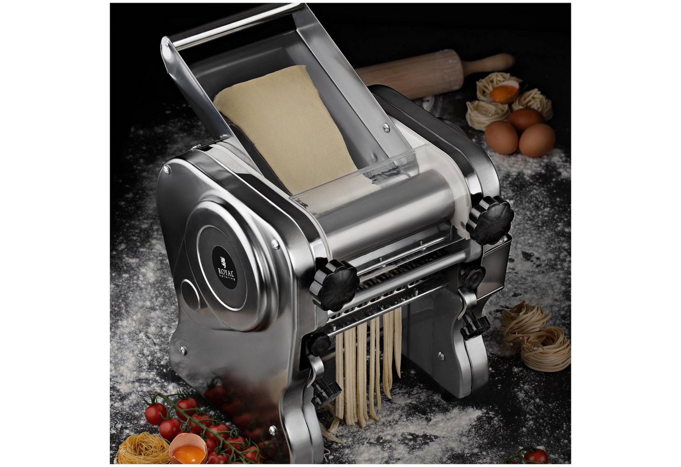 Royal Catering - Nudelmaschine Elektrisch Pastamaker 18 Cm Pastamaschine 1 - 14 Mm Nudeln 550 W Bild 3