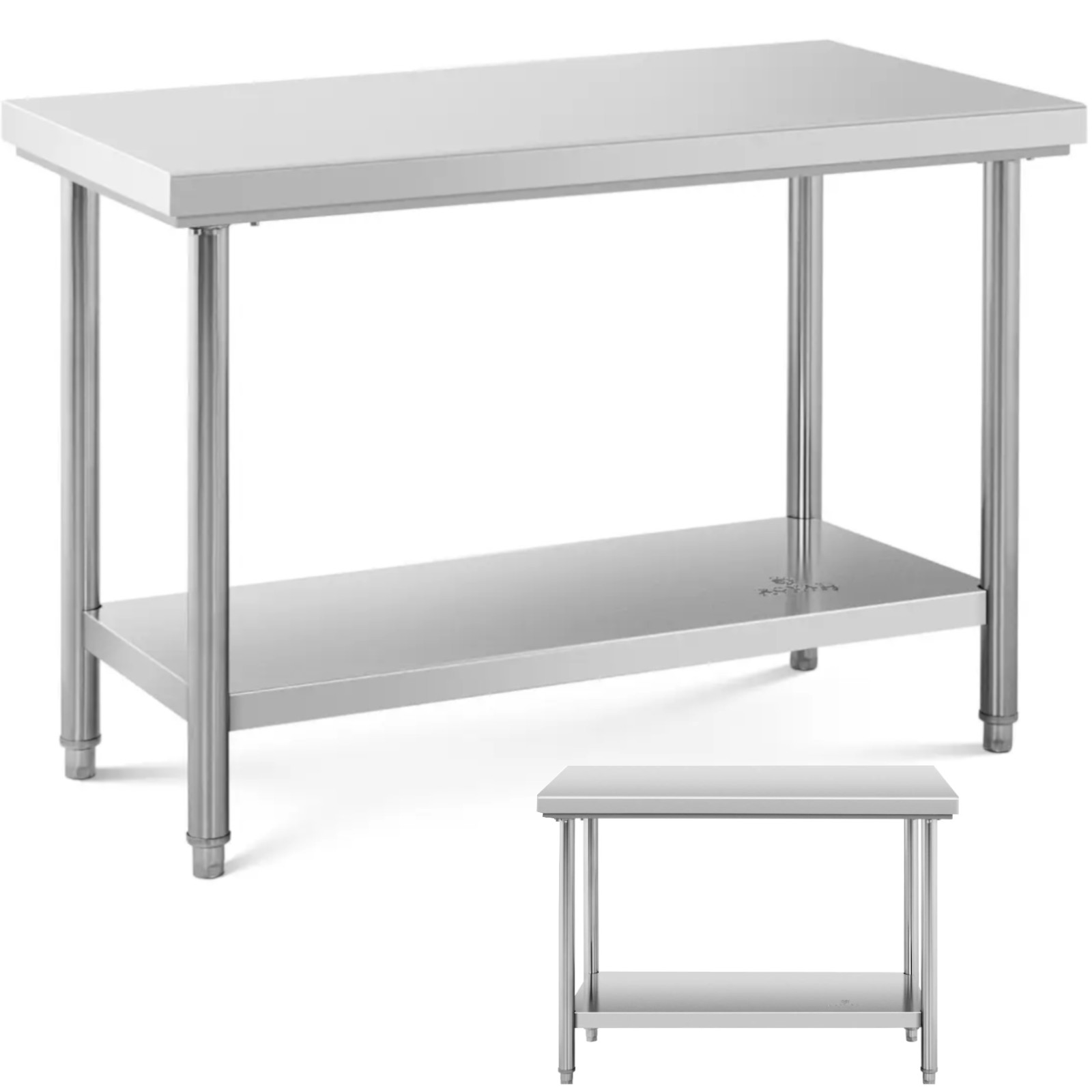 Royal Catering - Edelstahl Arbeitstisch Edelstahltisch Zerlegetisch Gastro 120 X 60 Cm 400 Kg