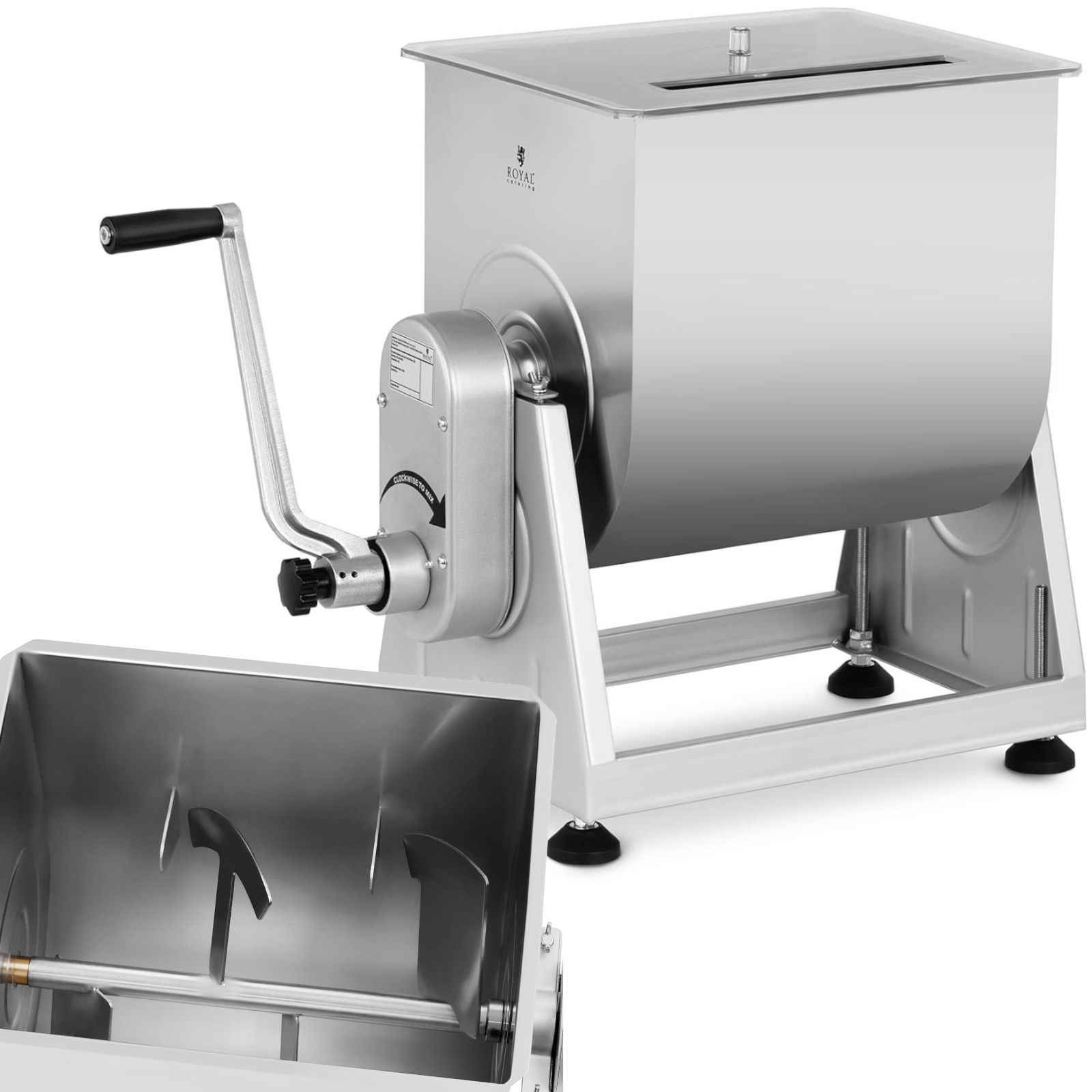 Manueller Fleischmischer Für Wurstfüllung, Stahl, 28 L