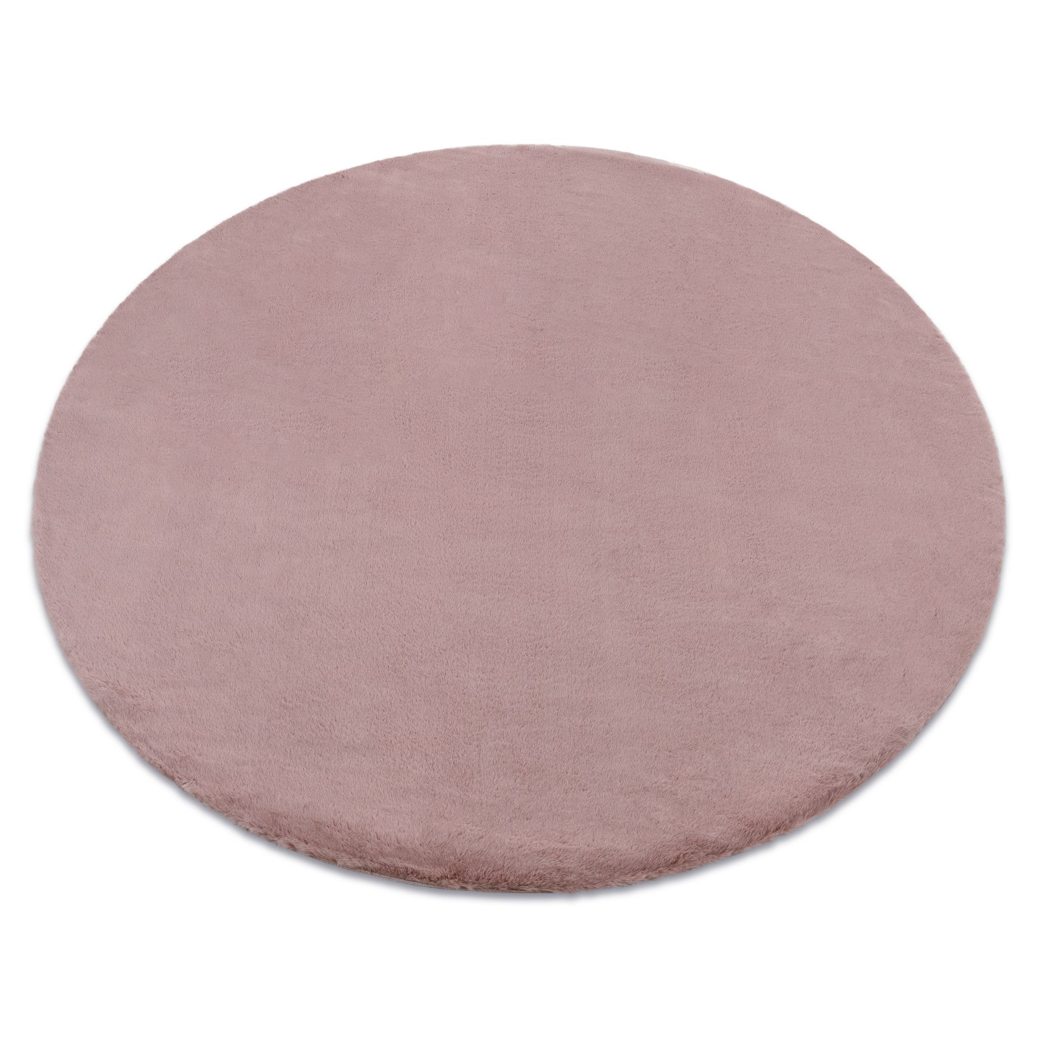 Teppich Bunny Kreis Rosa Imitation Von Kaninchenpelz Pink Rund 140 Cm