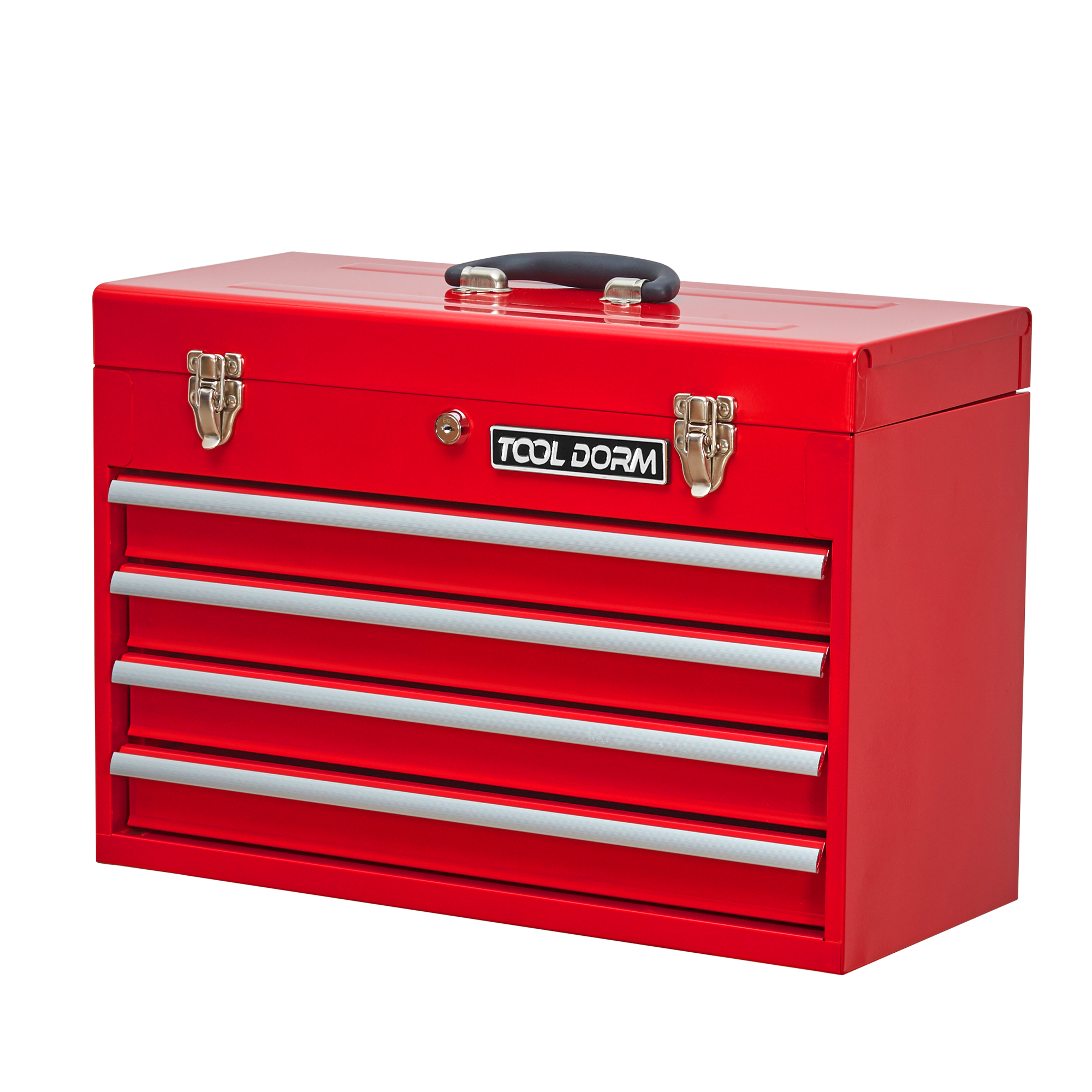 20.3inch Metal Tool Box With Drawers Portable Steel Metal Tool Box With Protective Liner And Metal Latch Closure And Lock For Garage, Home And Warehouse – 51,5×23,1×35,5 Cm