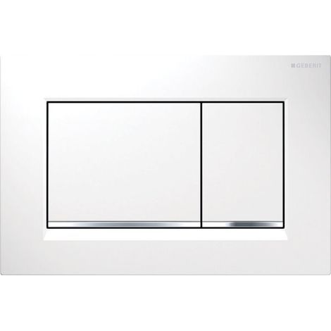 Compatibilité Betätigungsplatte Geberit Sigma30-115.883.01.1-weiß/chrom
