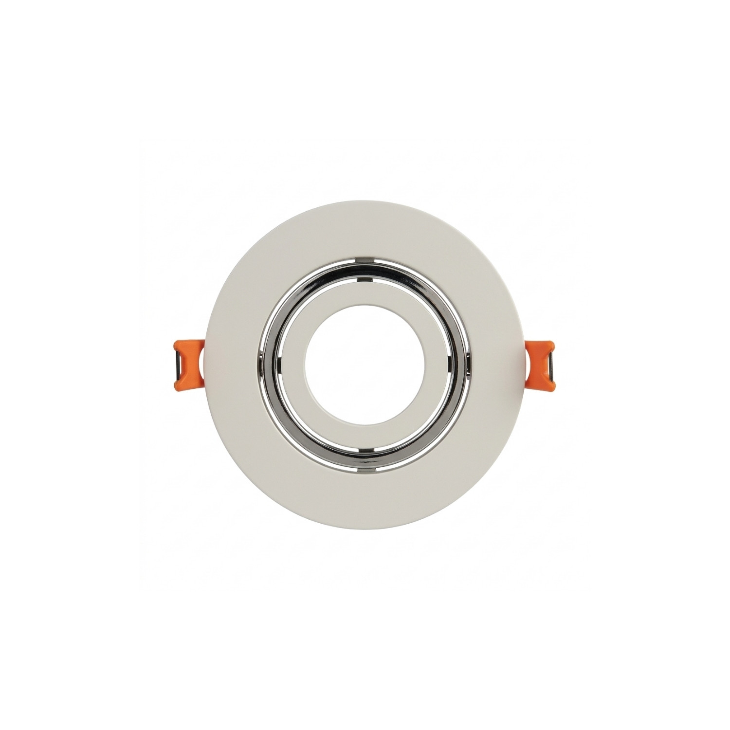 Verstellbare Runde Einbaulampenfassung Gu5.3, Schutzart Ip20, Weiß, Ø 8,6 X 3 Cm, Secom