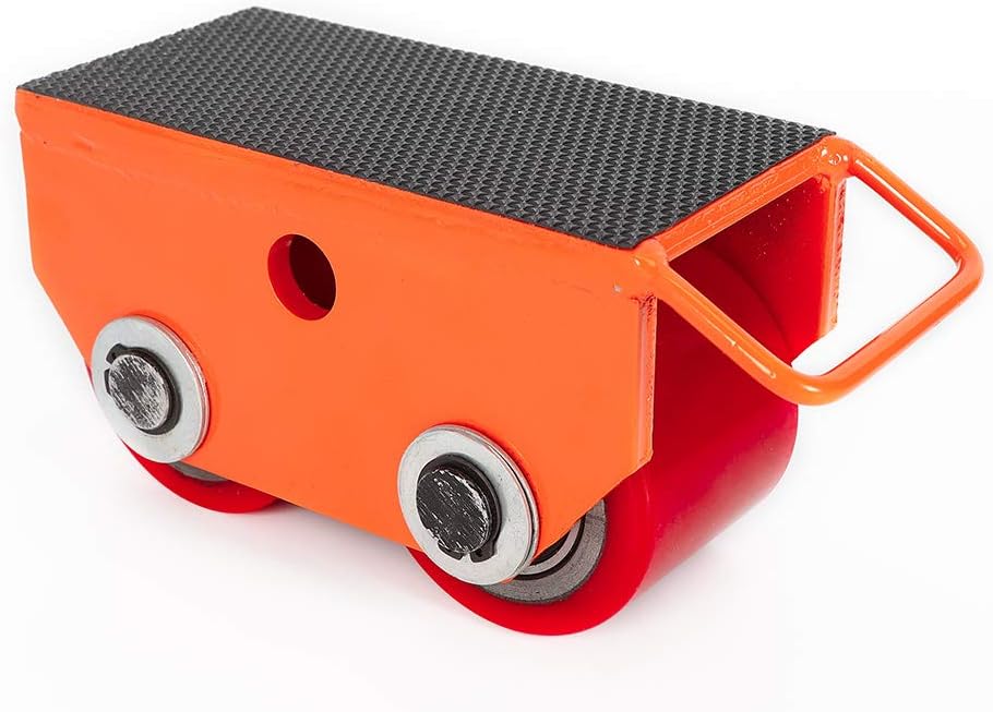 Gepanzerte Rollen, Transportgestell, Industrieroller Mit 4 Lenkbaren Polyurethan-rädern, Schwenkplatte, Möbel-transportrolle (2,5 T, Rot)